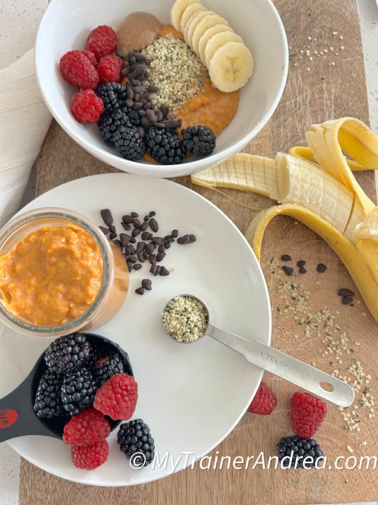 mashed sweet potato breakfast bowl