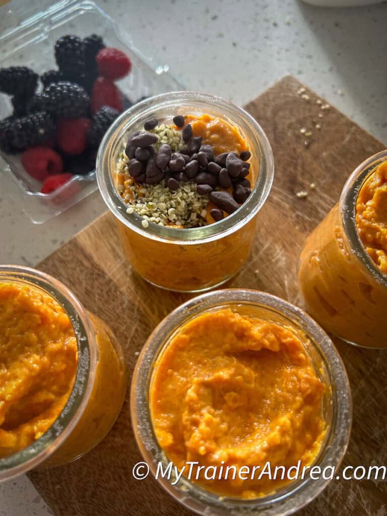 mashed sweet potatoes with protein powder